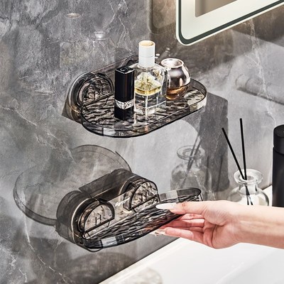 速发波纹吸盘置物架卫生漱折所浴室厕叠强力承重床头神器吸盘式洗