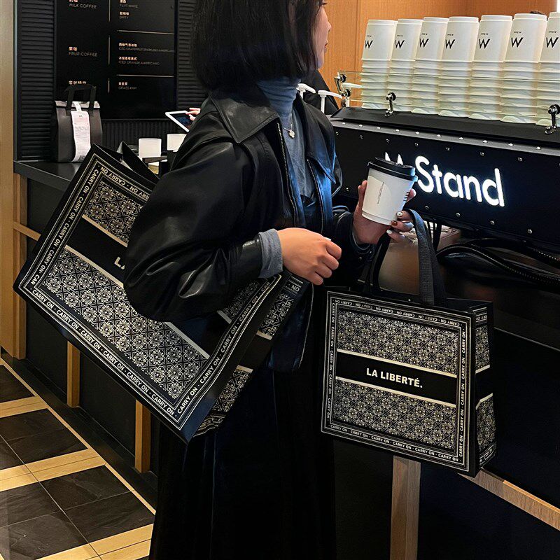 速发无纺装服装店手提袋礼袋子布装购物袋包衣服打包袋