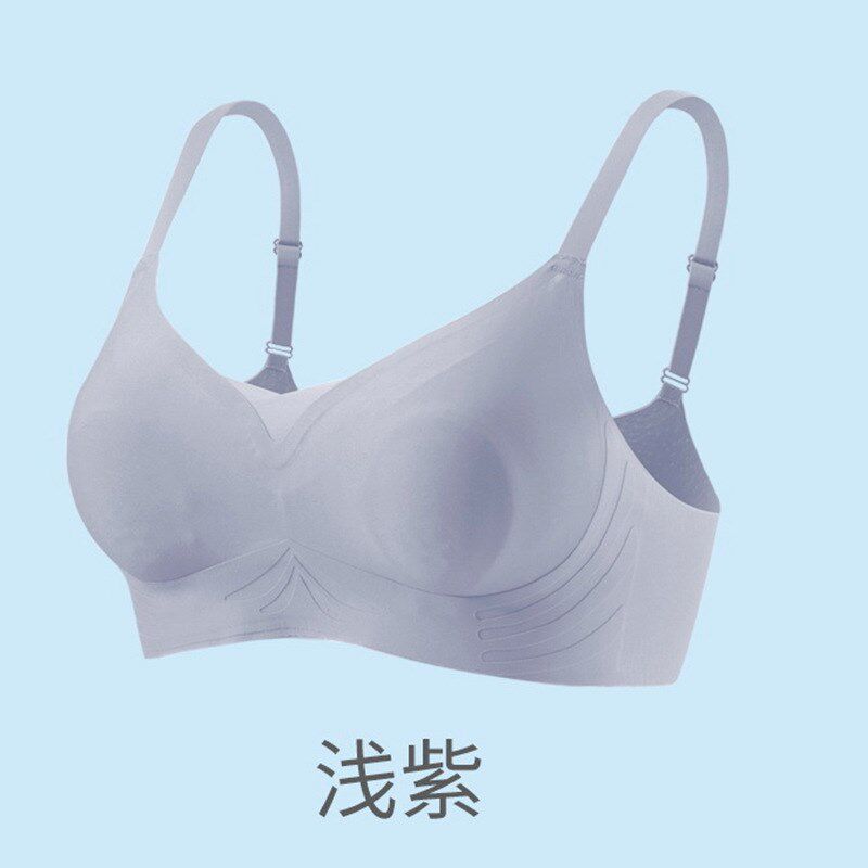 速发裸感无痕乳胶内衣聚拢防下垂胸胸专用薄钢圈大小显小无款文胸