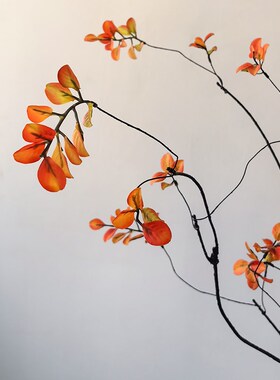速发轻奢风件枫叶芽春花树枝客厅装饰花艺假花摆秋干花插花