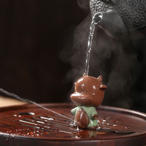 现货速发宇轩紫砂茶宠喷水青蛙手工紫砂茶宠摆件精品茶玩茶艺可养