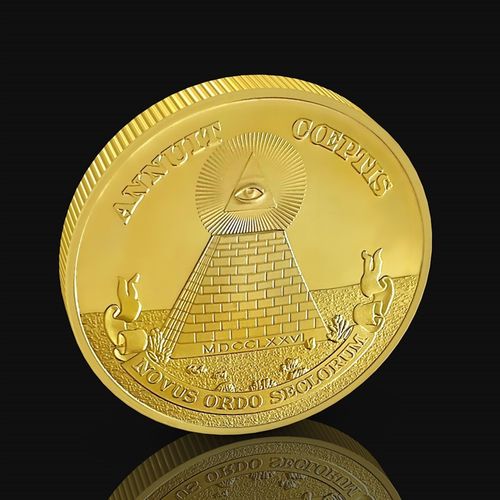 现货速发共济会上之眼金字塔创意设计玩具纪念章魔术道具装饰硬币