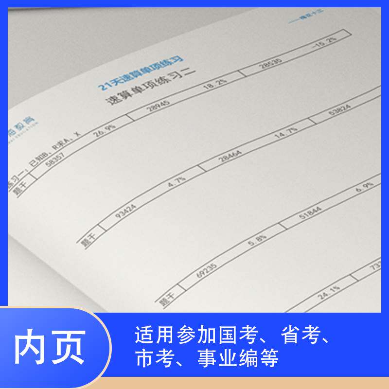 现货速发【速算练习】公务员国考省考事业编速算提速练习题题册薄