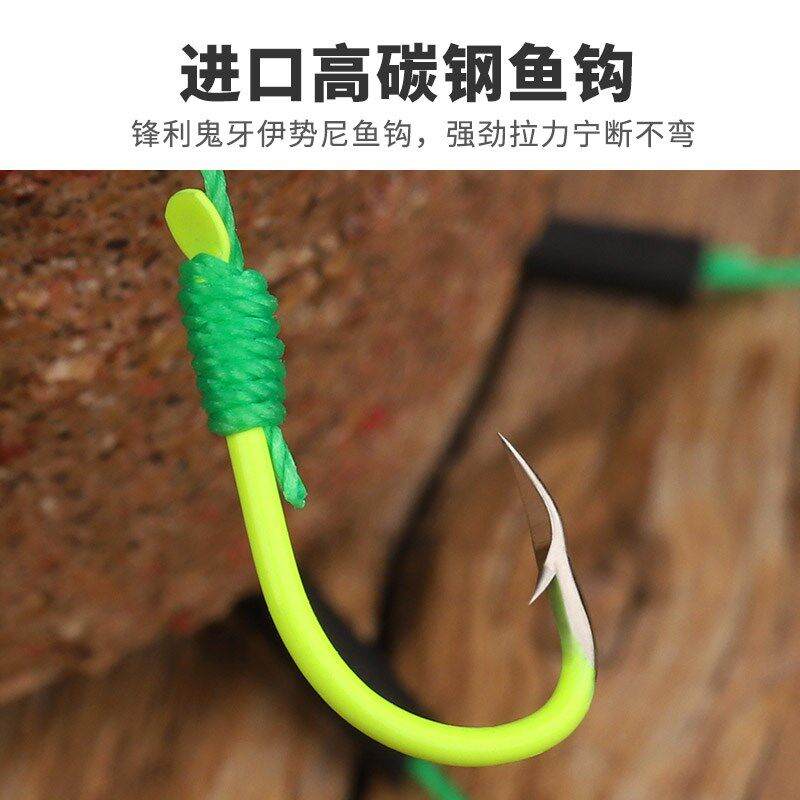 速发云上飘翻板钩荧光伊势尼倒刺进口鱼钩八爪爆炸钩夹饼海钓盘钩