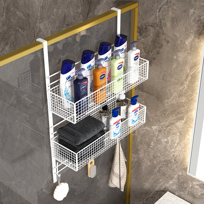 速发房挂架室钩置物架浴挂挂篮架凉房玻璃门卫生间免打孔毛巾冲子