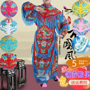 舞台演出服武旦刀色旦七马均码 速发 戏曲古装 红彩新款 将军改良 包邮
