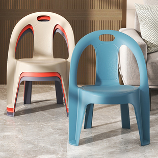 速发用料小凳子加厚家用椅子备塑凳矮童靠背椅茶几儿凳成人扶手凳
