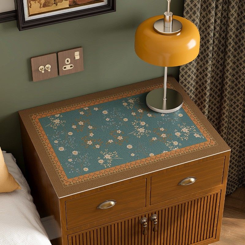 速发尘式卧室床头柜垫子轻奢高级美防水防油桌垫洗衣机冰箱防感盖