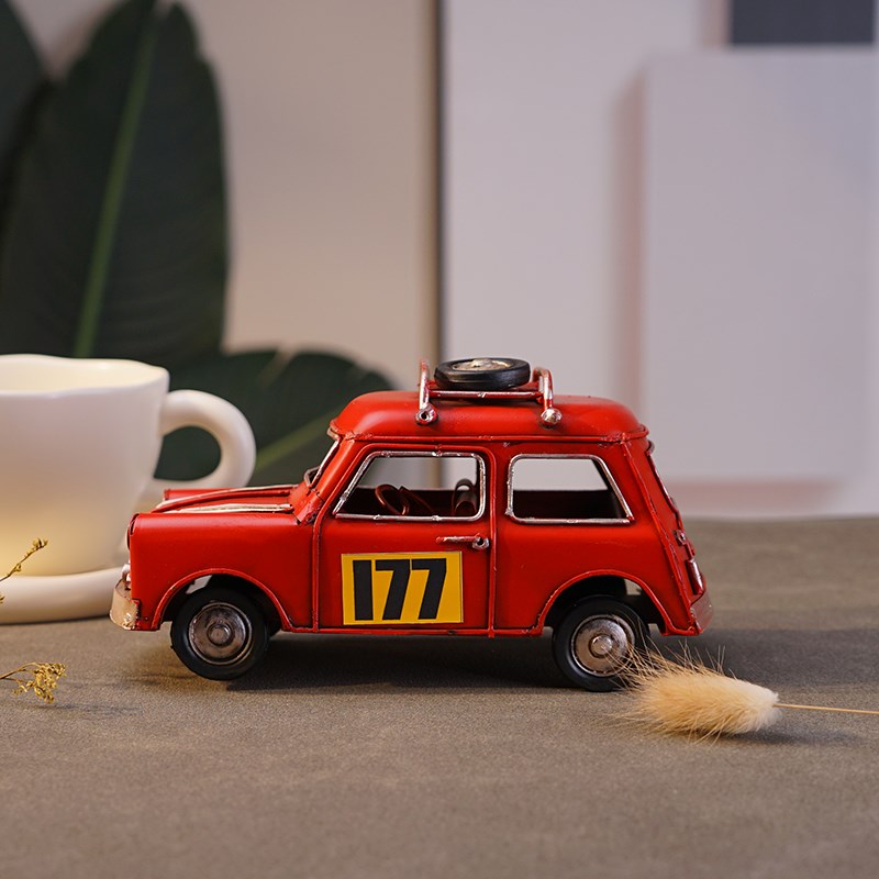 速发欧式铁艺复模具车古摆件模型拍摄道汽小车摆设童装店橱窗陈列