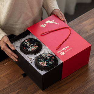 速发新款西洋参礼盒包装空g  礼盒陶瓷密封罐200盒斤半装密封