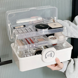 速发化妆品收容盒化妆台化妆甲整理盒大纳量美刷工具箱美术学生收