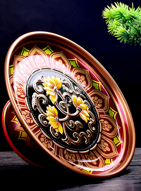 速发供佛合塑莲花果盘家用奉神盘子金料果水托盘贡关公招财水果盘