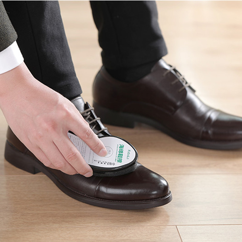 速发懒人鞋擦亮养增亮神刷 双面海绵擦鞋即保无色鞋蜡鞋油器子