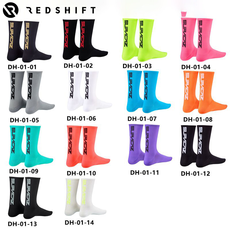 Redshift菊花骑行袜子透气男女自行车公路车儿童运动袜跑步袜中筒