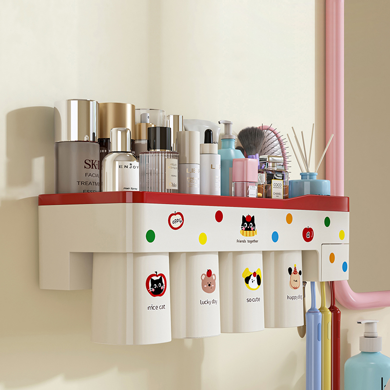 吸盘牙刷置物架免打孔壁挂式
