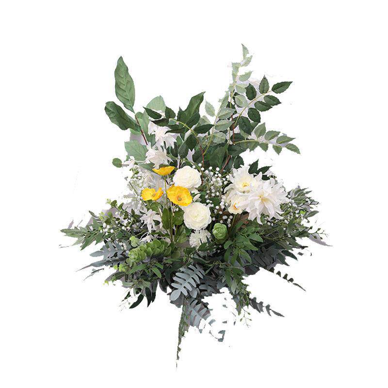 仿真花排花绿色成品花婚庆森系地排花路引花婚礼绢花T台场景布置