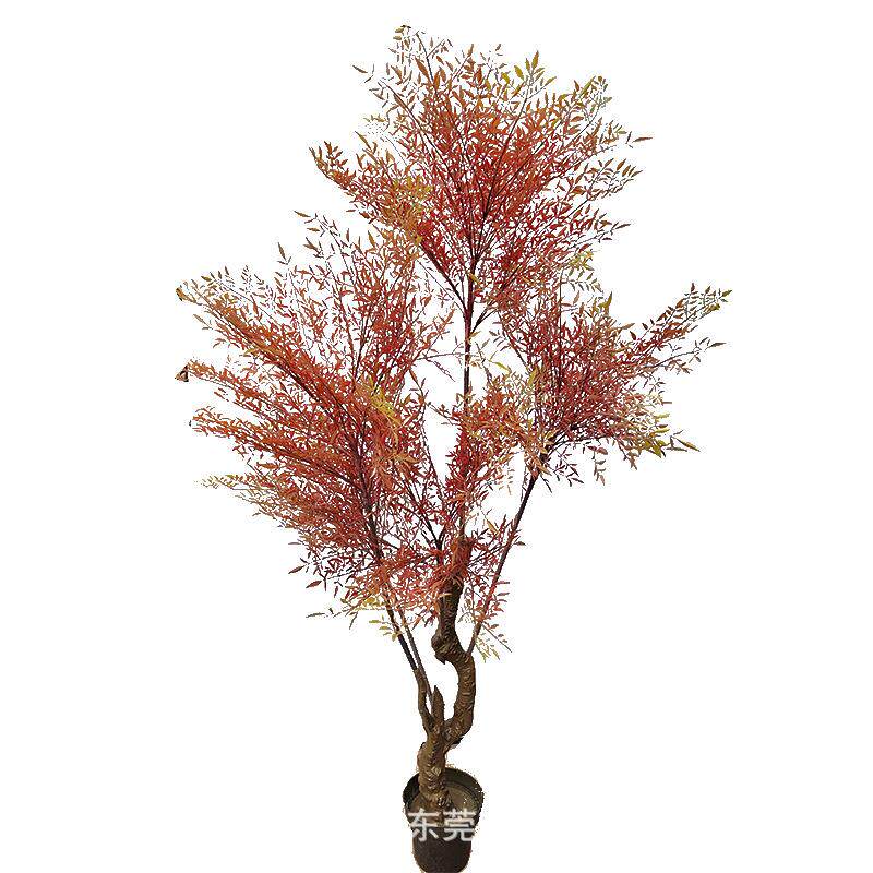 仿真南天竹绿植欧式小清新植物盆栽网红造景家居装饰客厅落地摆件