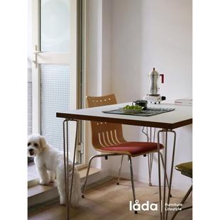 盐白餐桌 多匣lada 小户型家用现代简约轻奢圆桌北欧中古白色餐桌