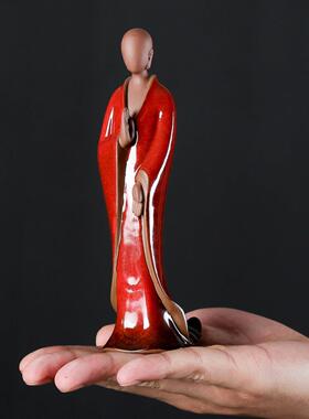 新中国禅宗风格陶瓷创意无相佛饰家居博古架装饰入口酒柜工艺饰品