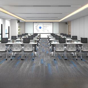 折叠培训会议桌椅组合办公室桌移动拼接多功能条桌辅导班小型课桌