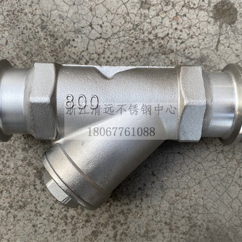 304 316快装Y型过滤器不锈钢卡箍式卡盘快装过滤器GL81W块装 京宏