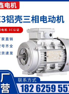 YE3江苏品鑫铝壳三相电动机120/180/370/550W立卧小法兰油泵马达
