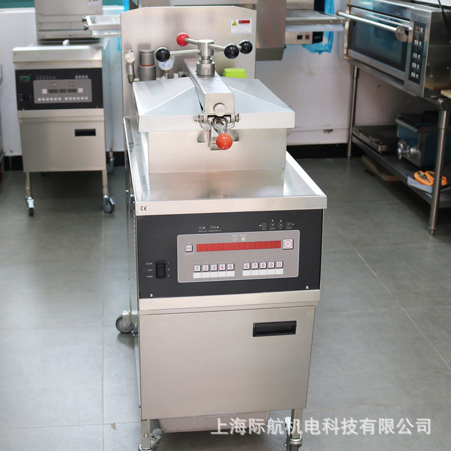 美式压力炸鸡炉 电加热高压炸炉带自动滤油 厨房专用油炸设备