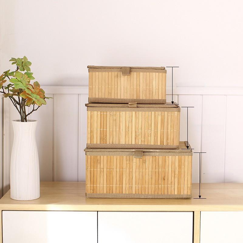桌面杂物物筐收纳-纳盒橱柜衣竹编收小篮衣物玩具收纳筐