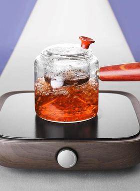 新玻蒸茶壶DB16泡茶壶煮璃茶花器侧把电陶羽炉煮茶炉茶具套装家用