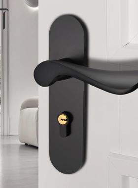 室厂家内静式音卫生间美室简约卧家用锁具套装欧式门锁执53502手