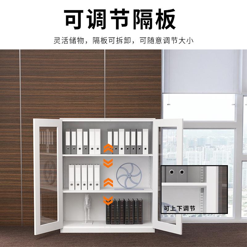 办公桌下收纳文件柜铁皮储物档案资料书抽屉柜凭证存放玻璃矮柜
