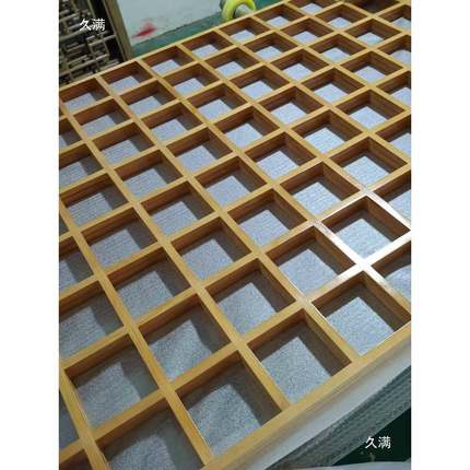 镂空实花格隔断新中式AKU仿古木雕格窗栅窗田字木方子花宋式美学