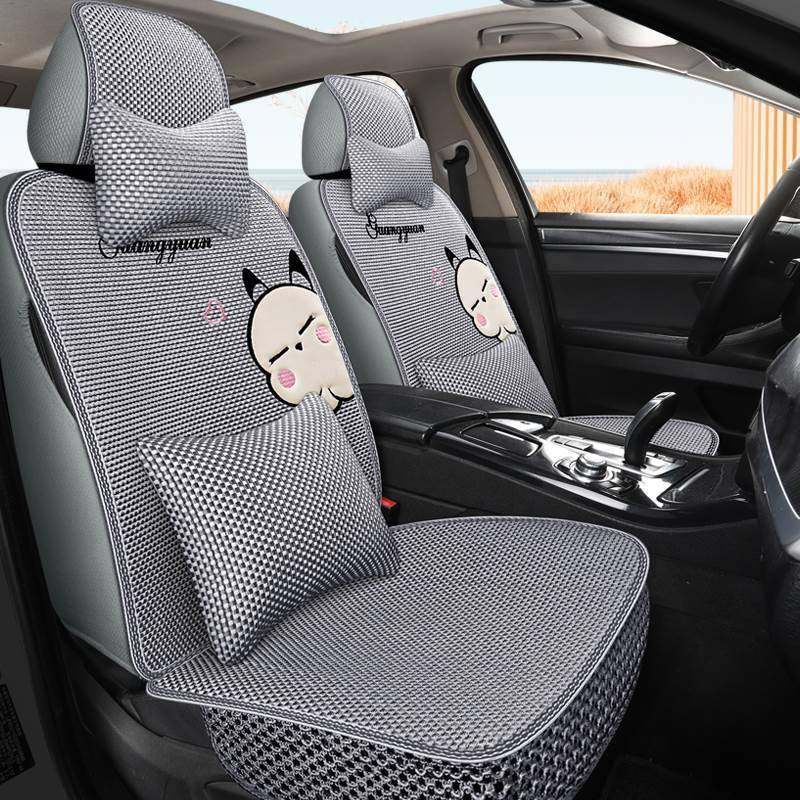 冰丝汽V车坐垫夏季c卡通可爱透气长3安cs5逸IUU动s55悦翔3奔奔Est