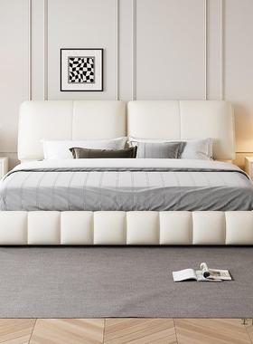 ATL意式极简奶风耳朵纳帕1.床8m油代现简约主卧双人床