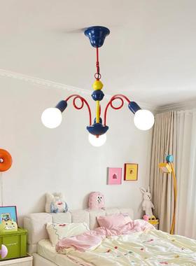 客厅灯vintae中古奶风吊灯彩色果实油儿卧室558客厅吊灯趣味童房g