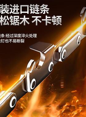 小型电园户POZ外砍树功伐木锯跨境12寸16林寸锯充电式大率锂电链