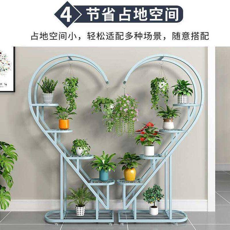 落地式多层阳台花盆挂架花室架内客57603绿萝花架置物室外厅铁艺
