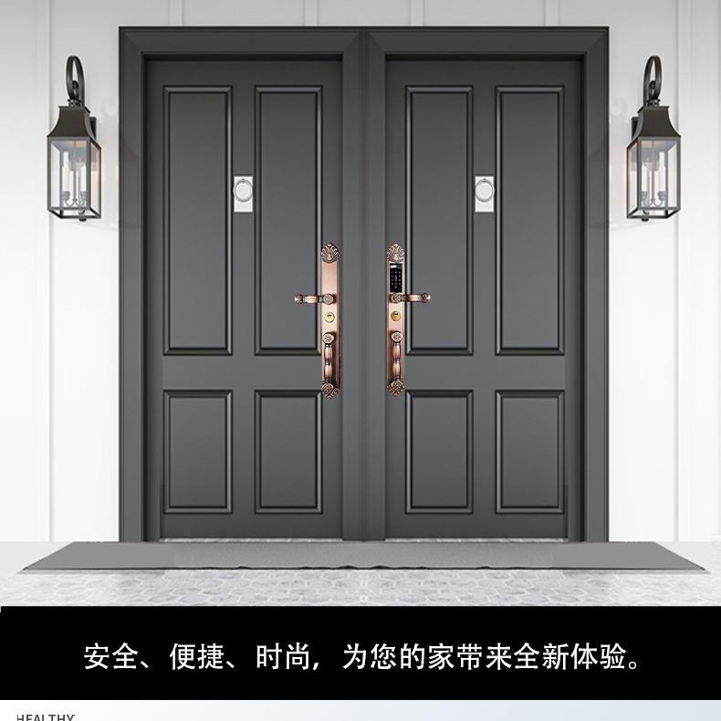 别墅锁大门指TG-B01锁华复新豪中式防盗门双开门电子锁纹智能密码