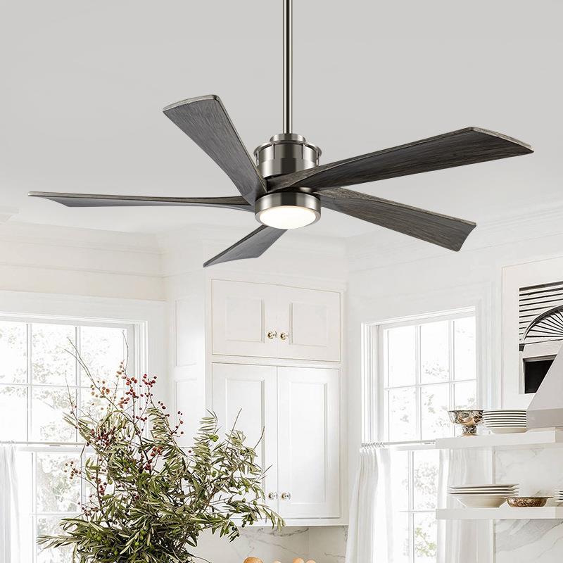 装饰风扇灯工风风力实木大吊扇灯跨客厅餐厅IA大业电风扇可境调光