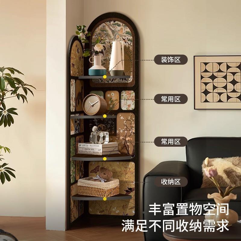 中古风饰画客厅电视柜旁边角柜古复置物架多Z5MPphbt装层收纳柜三