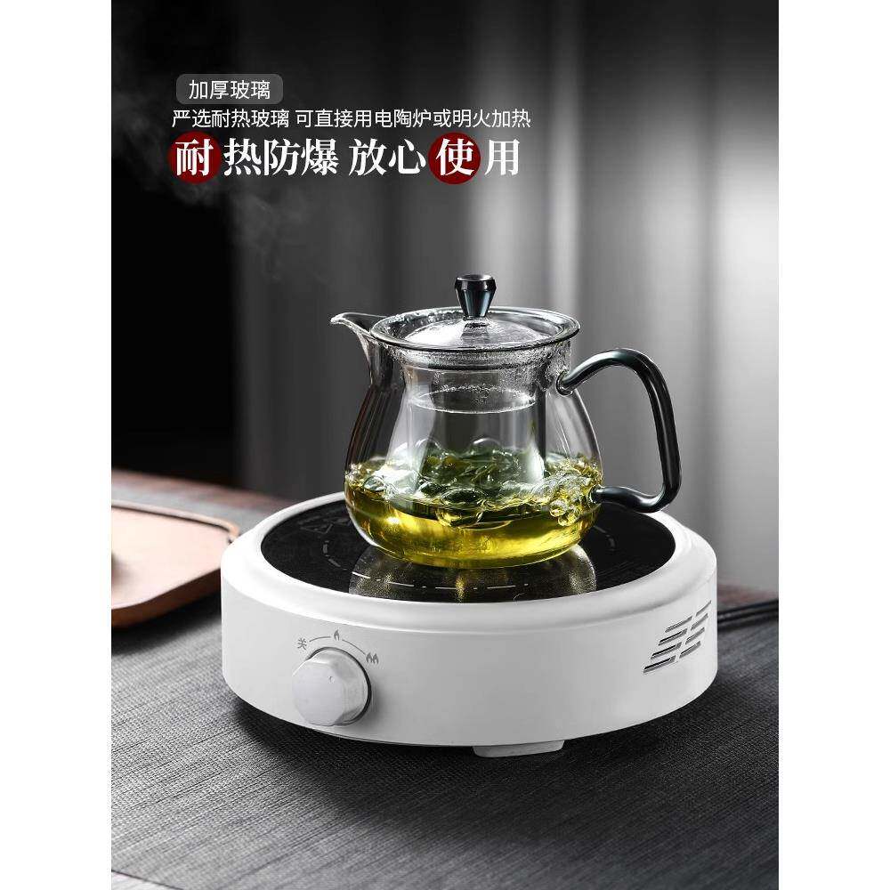 2JMB024新款玻高璃茶壶泡茶家用耐温厚过滤加泡器花茶茶壶红茶具