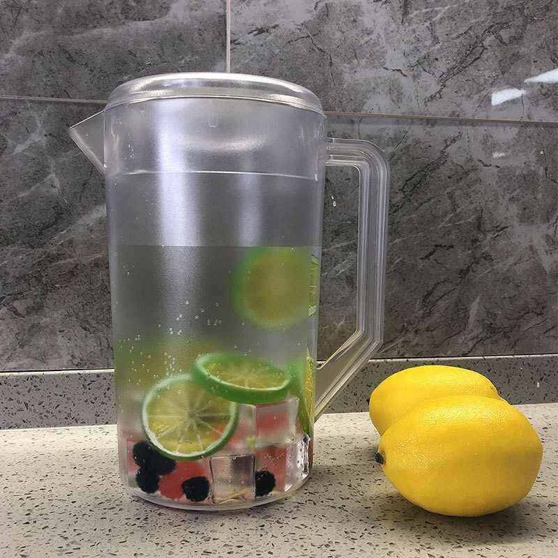 凉壶透明色塑单层高SLN温家耐用餐厅用大容量冷水水壶1500料ml2