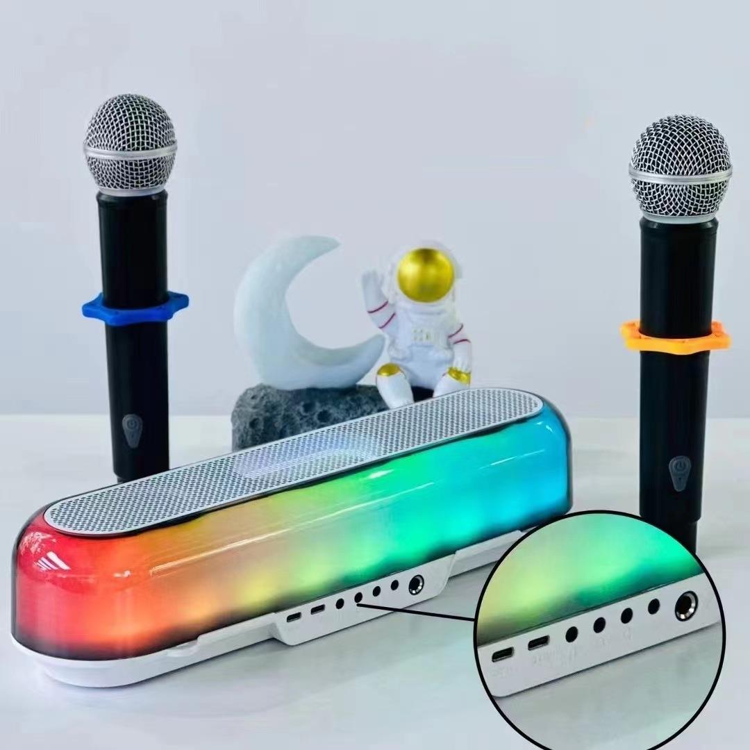 SY12麦克SY1英文跨境声卡音响唱一体机k家庭歌直播歌户外娱乐2专