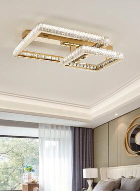 68003*68后现代简约客厅灯ld水晶吸灯方形大气20e2年新款大厅卧室