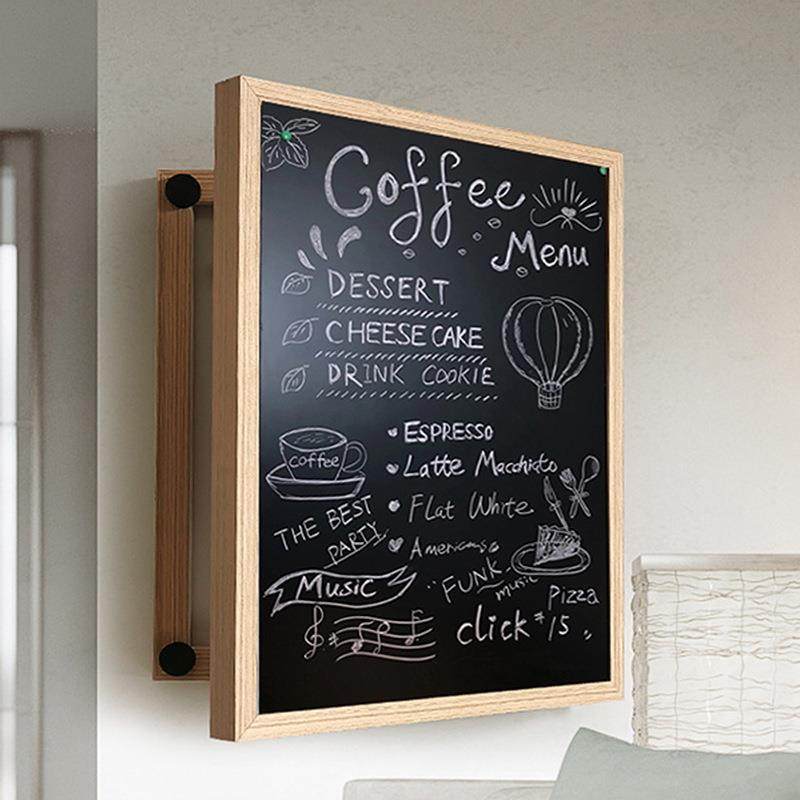 F9D留言板22516磁吸免黑板装饰翻盖遮挡电表箱挂O画打孔可实木框