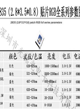 285RGRB六脚全8彩LED灯全珠25红绿蓝GB全彩285RXAZGBLED彩灯珠