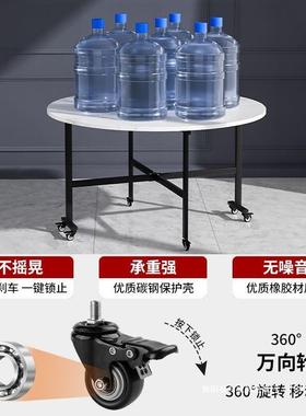 CVF折叠桌家用公寓小型可折户叠饭桌吃简餐约餐厅圆形饭桌移动大