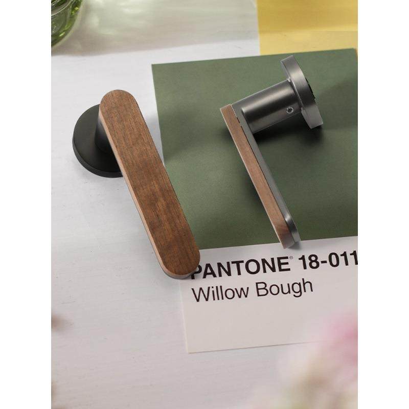 门锁室内卧室门锁新中式实木门房把锁手分锁磁吸静音门锁F15-036