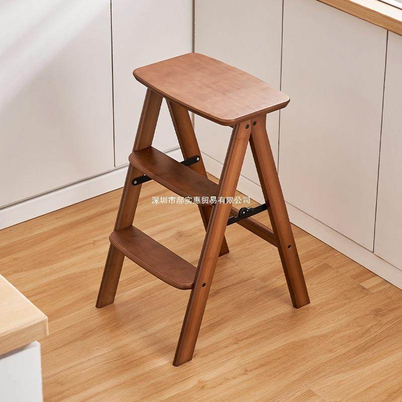 脚家用多台GXB能厨房高凳实木折叠功小梯凳家用便携加厚小板凳吧