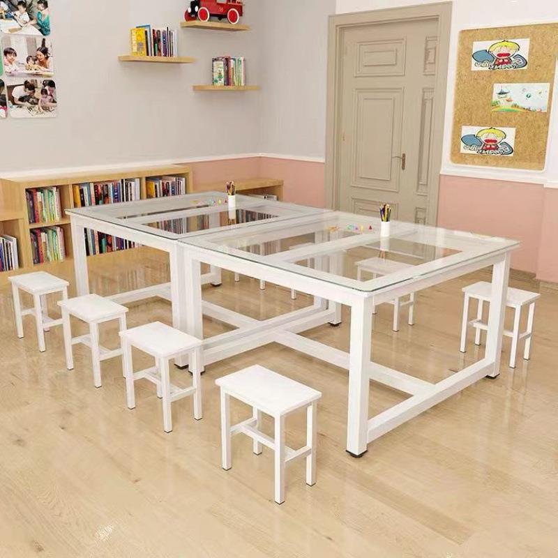 儿童美法术桌画钢室桌子儿童画画手工桌64202幼儿园小学书桌子桌